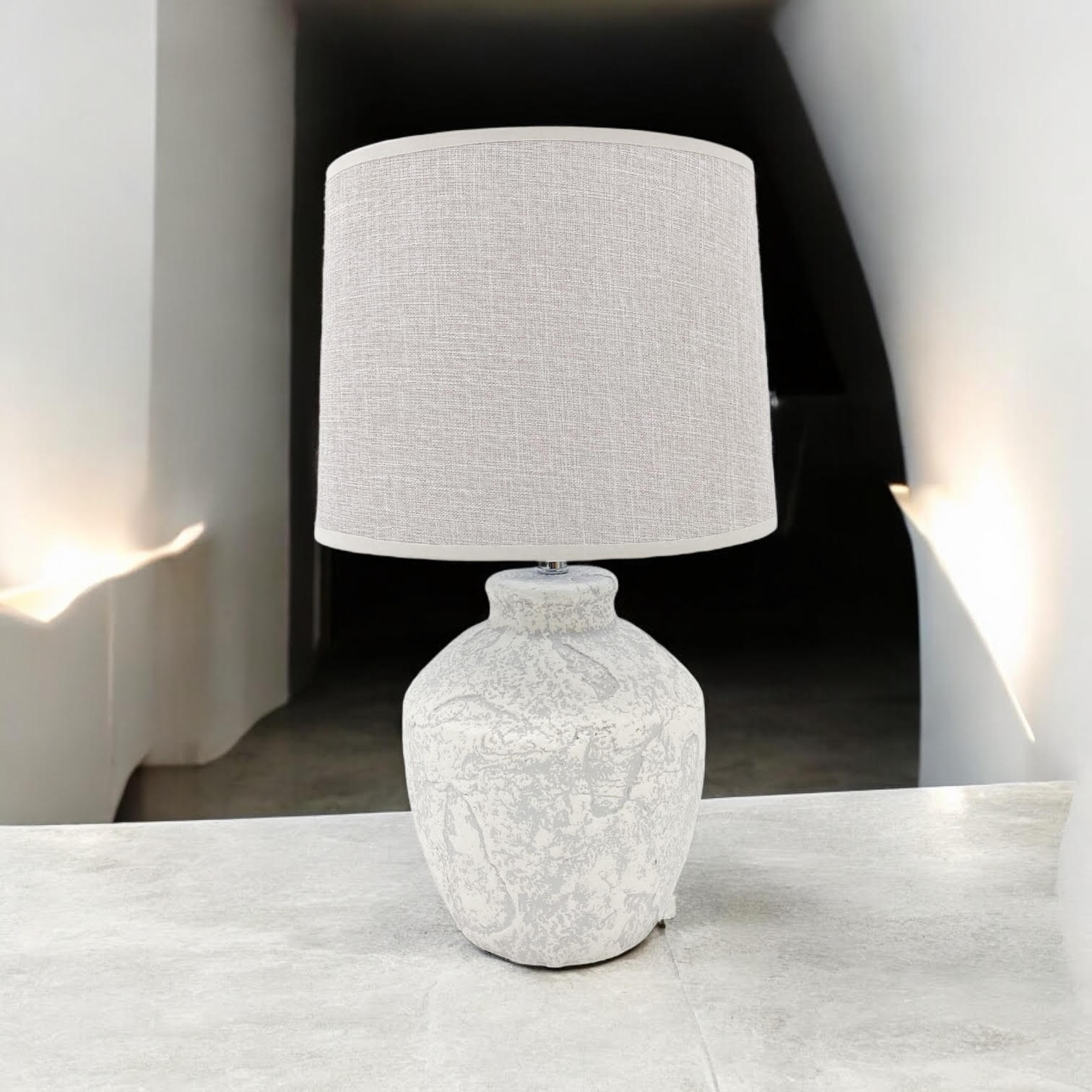 MSL 51x20x20cm Traditional Table Lamp with Inline Rocker Switch, Double Insulated, High Quality Shade
