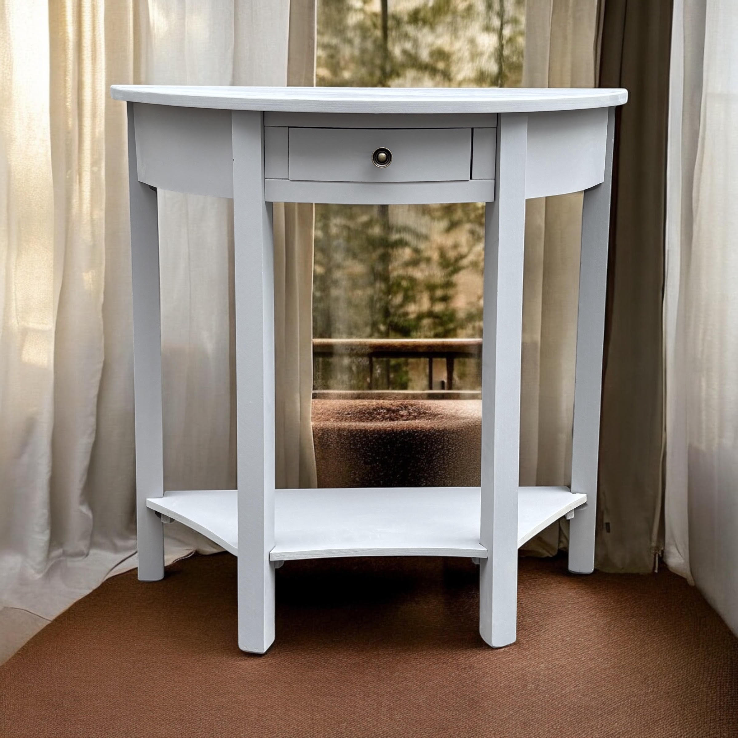 MSL 80cm 2 Drawer Side Table with Storage Drawer, Hand Finished Bedside Table
