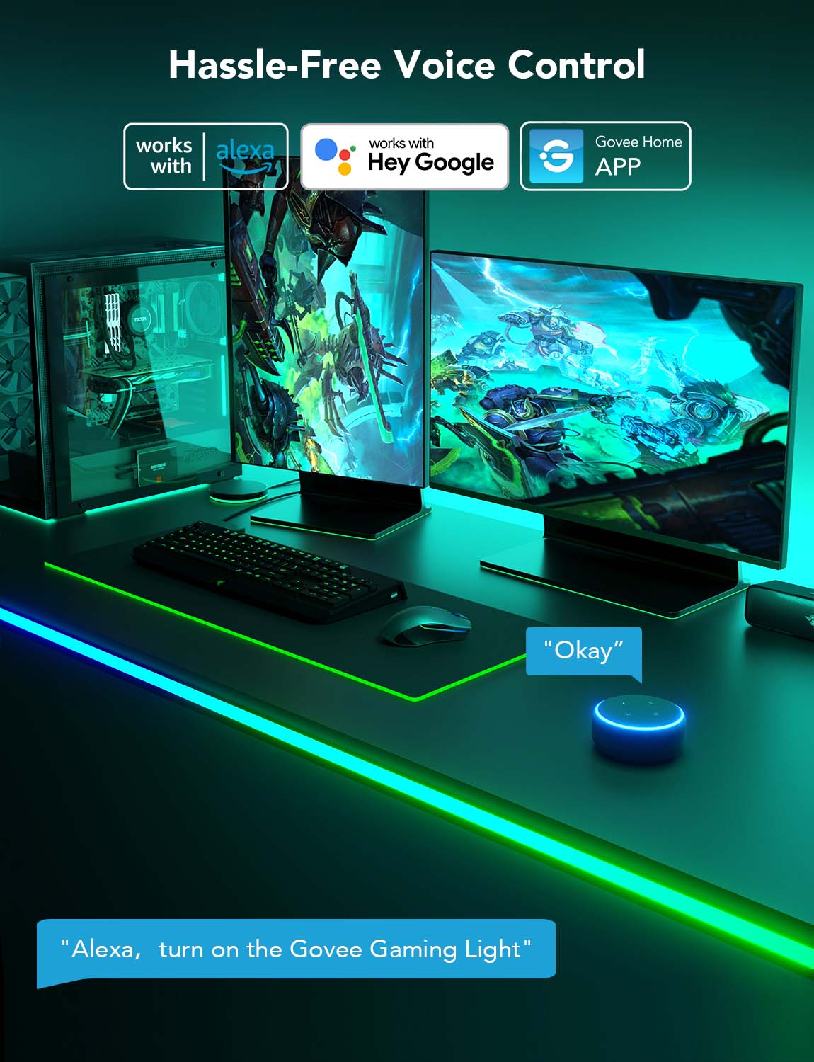 GOVEE GAMING TABLE NEON LIGHT 3M