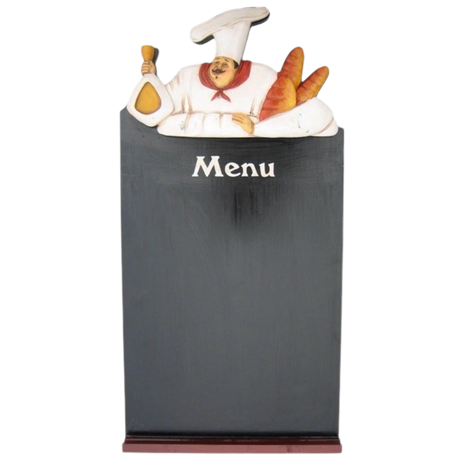 MSL 60 x 30 cm Chef Blackboard Menu Board with Hanging Hook, Easy to Wipe Clean