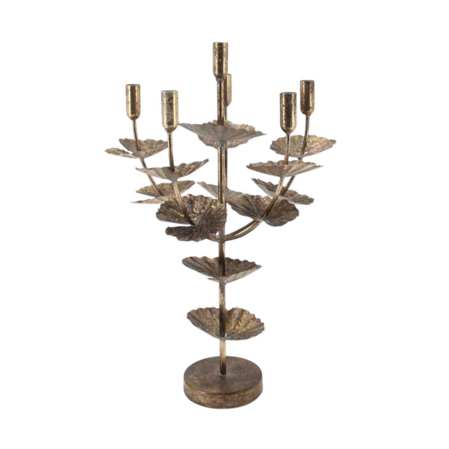 MSL 57cm Gold Metal Candle Holder