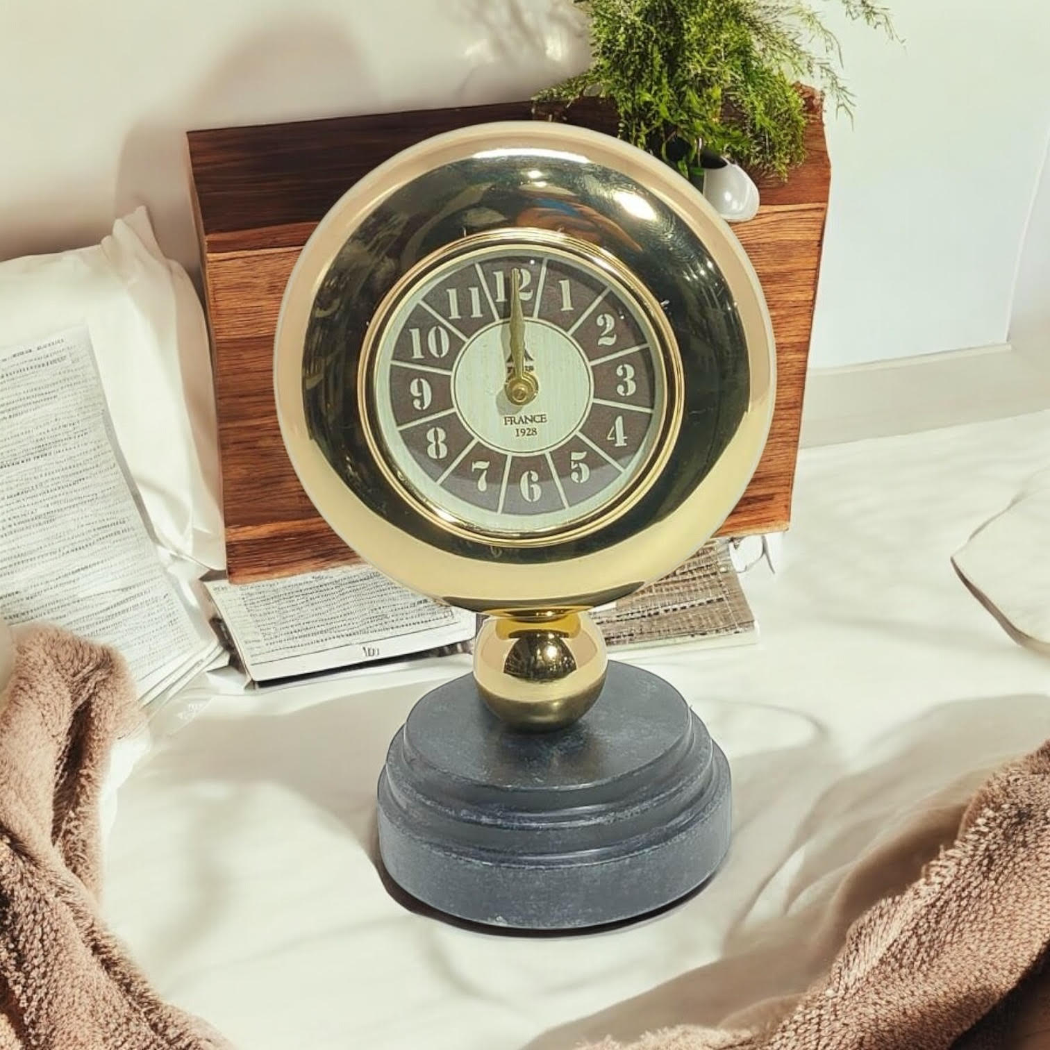 MSL Hand Finished Table Clock for 1 AA Battery