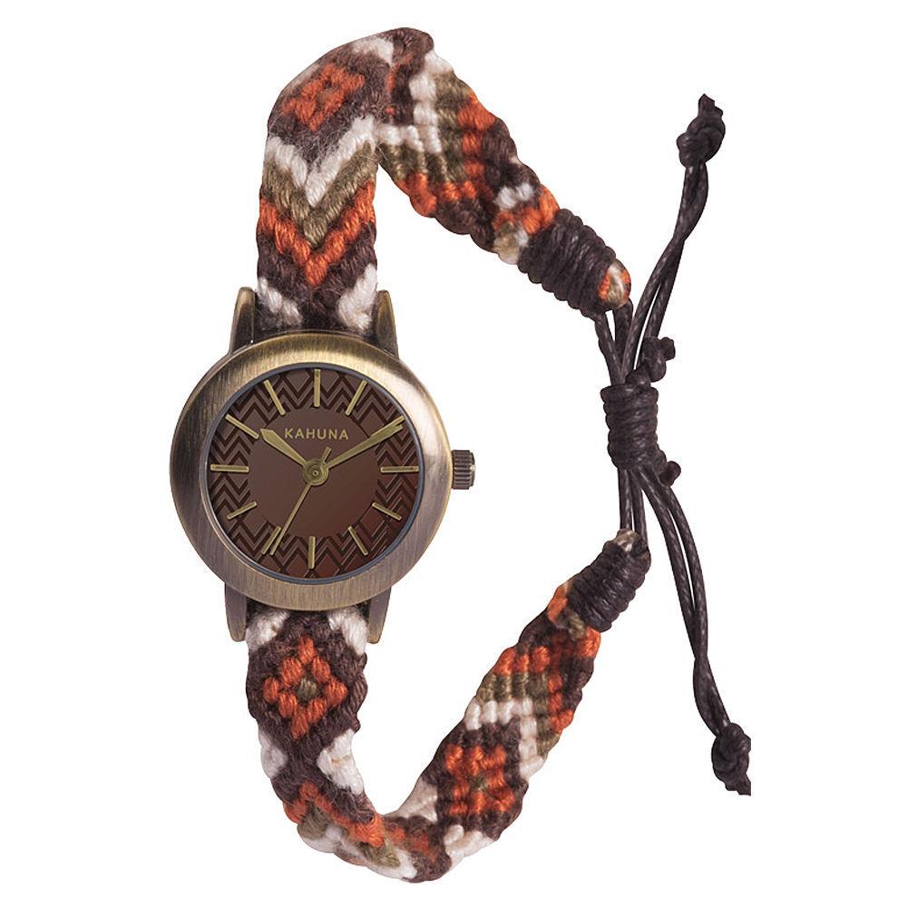 Kahuna Ladies Brown dial with Fabric Strap Friendship Watch KLF-0022L - CLEARANCE NEEDS RE-BATTERY
