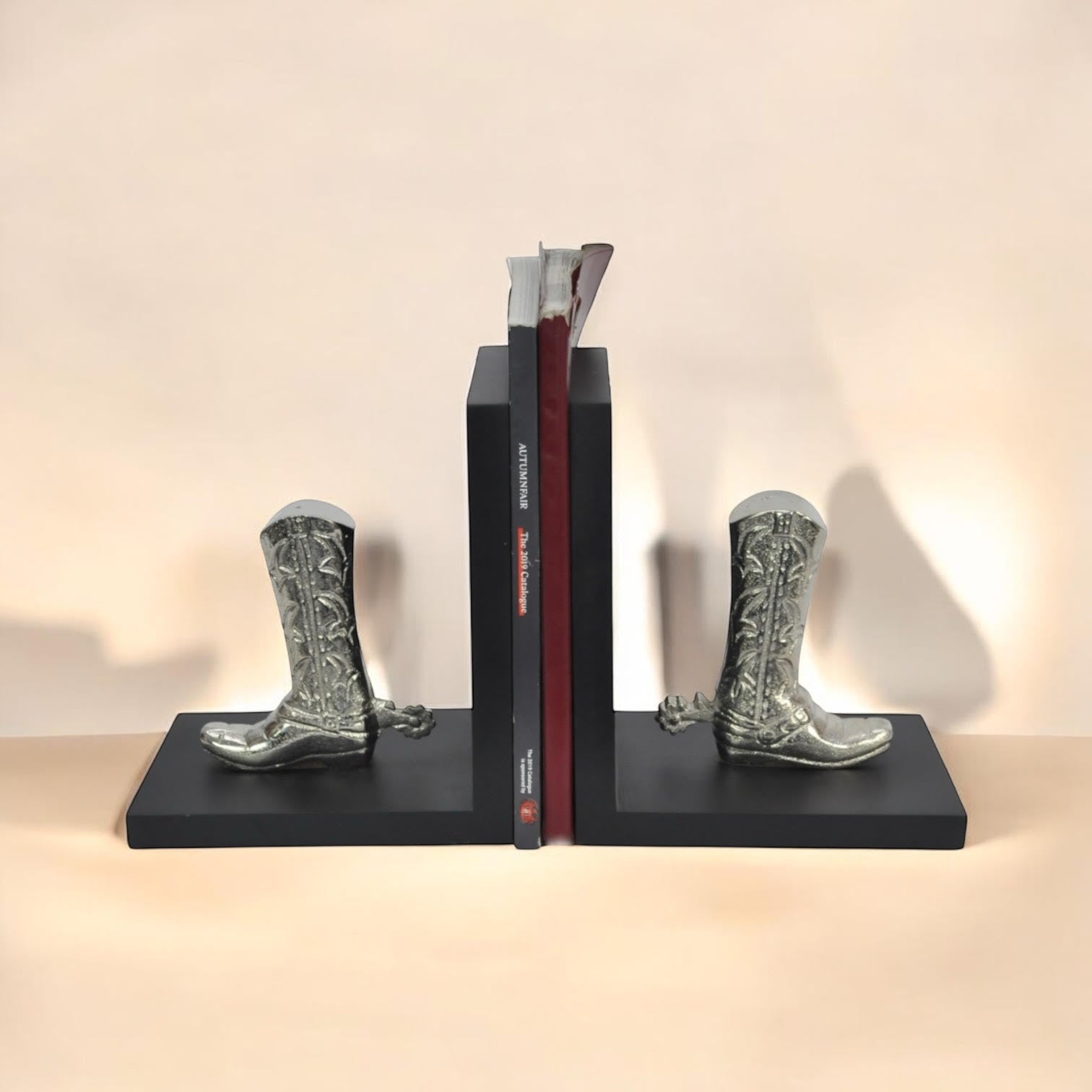 MSL 18cm Aluminium Boot Bookends, Hand Finished, Boot Design
