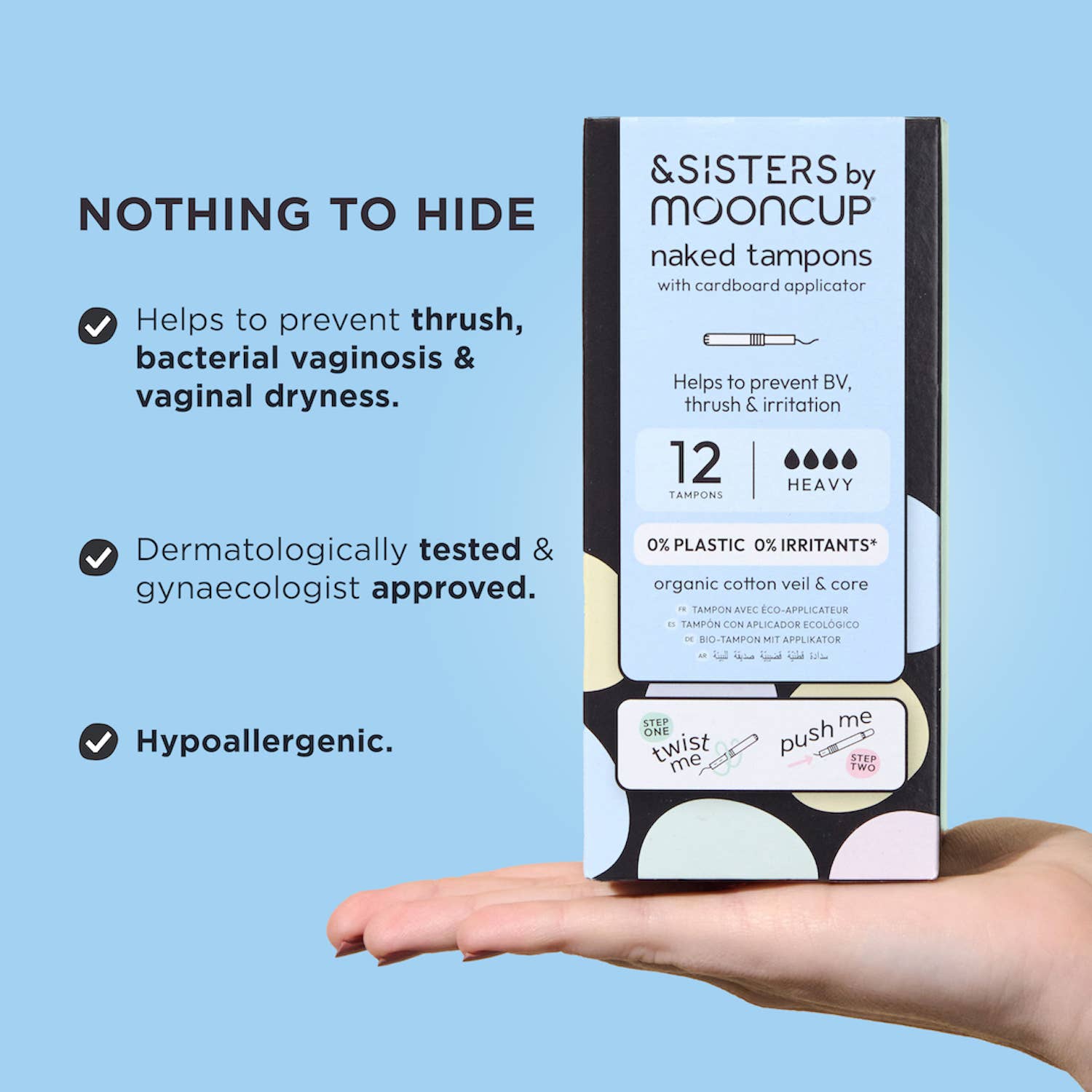 Eco-Applicator Tampons | Heavy (12 pack) | Plastic-free