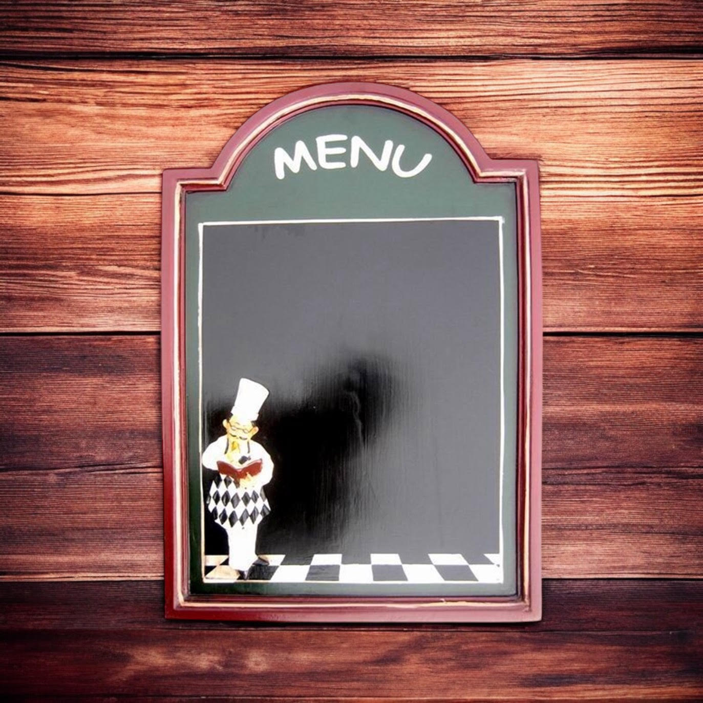 MSL 60 x 40 cm Chef Menu Blackboard, Easy Wipe Clean, Hanging Hook on Back