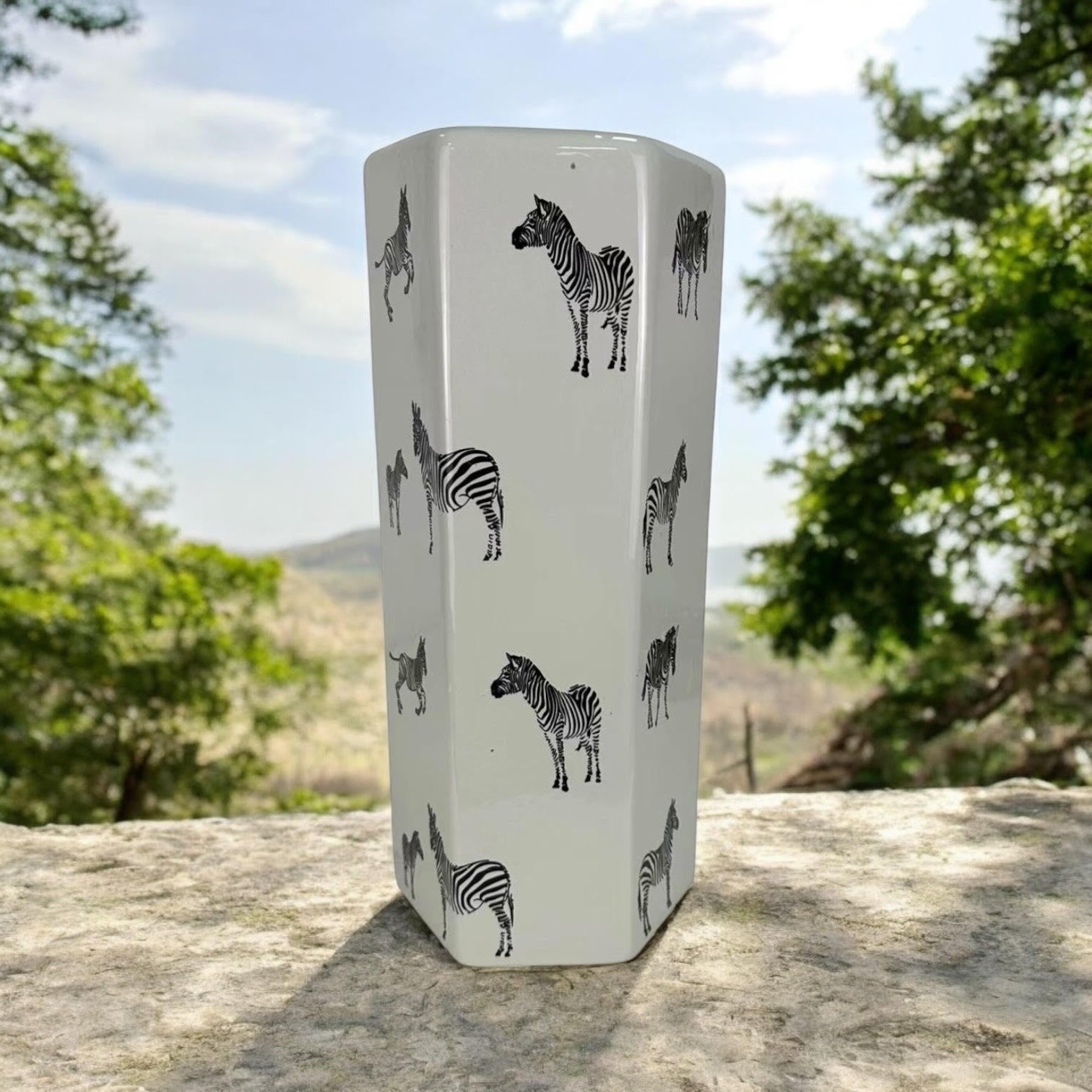 18 in Traditional Glazed Umbrella Stand Vase