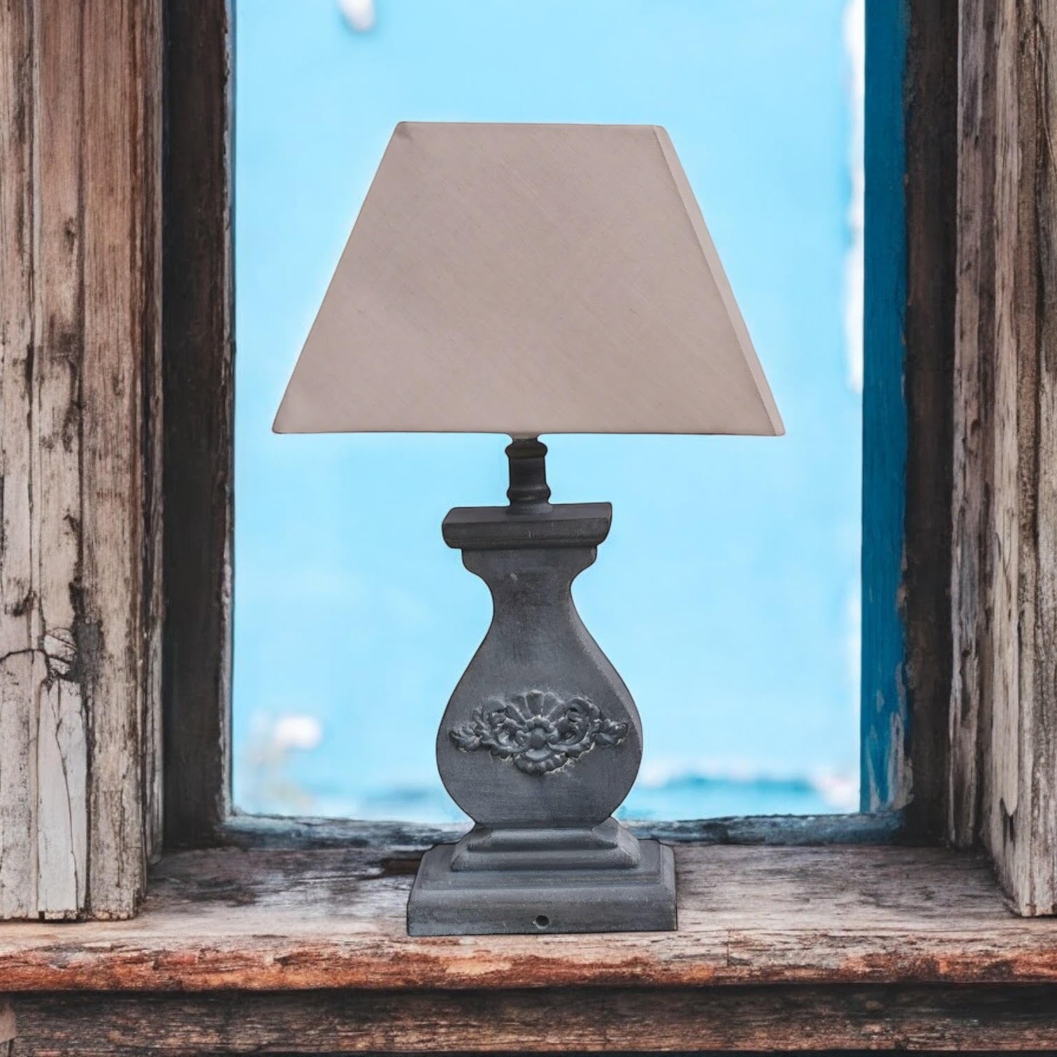 MSL 43cm Traditional Table Lamp with Linen Shade, Inline Rocker Switch, Double Insulated