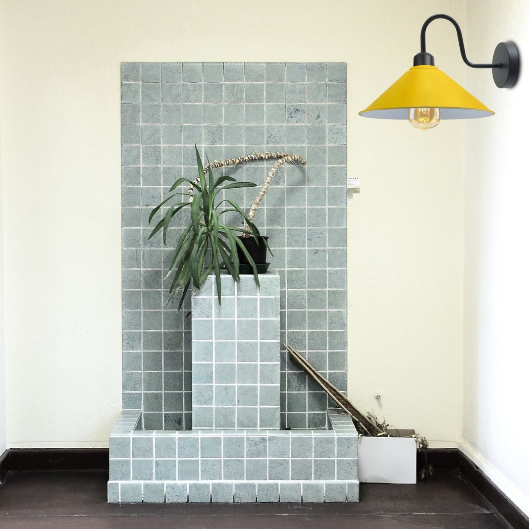 Vintage Black Wall Sconce, E27 Dimmable Wall Light Fixture