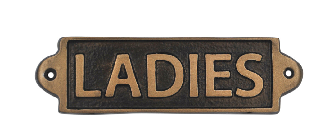 Ladies Metal Door Sign Indoor Outdoor Hand Finished Metal Sign