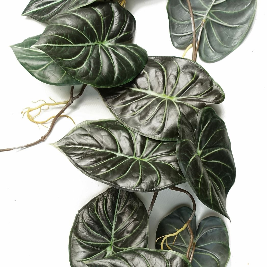 Leaf 120cm Artificial Trailing Hanging Alocasia Plant Realistic Bare Stem