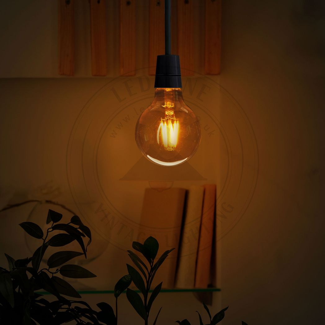 5Pack E27 LED Edison Dimmable Vintage Amber Glass Warm white 2700K Light Bulbs