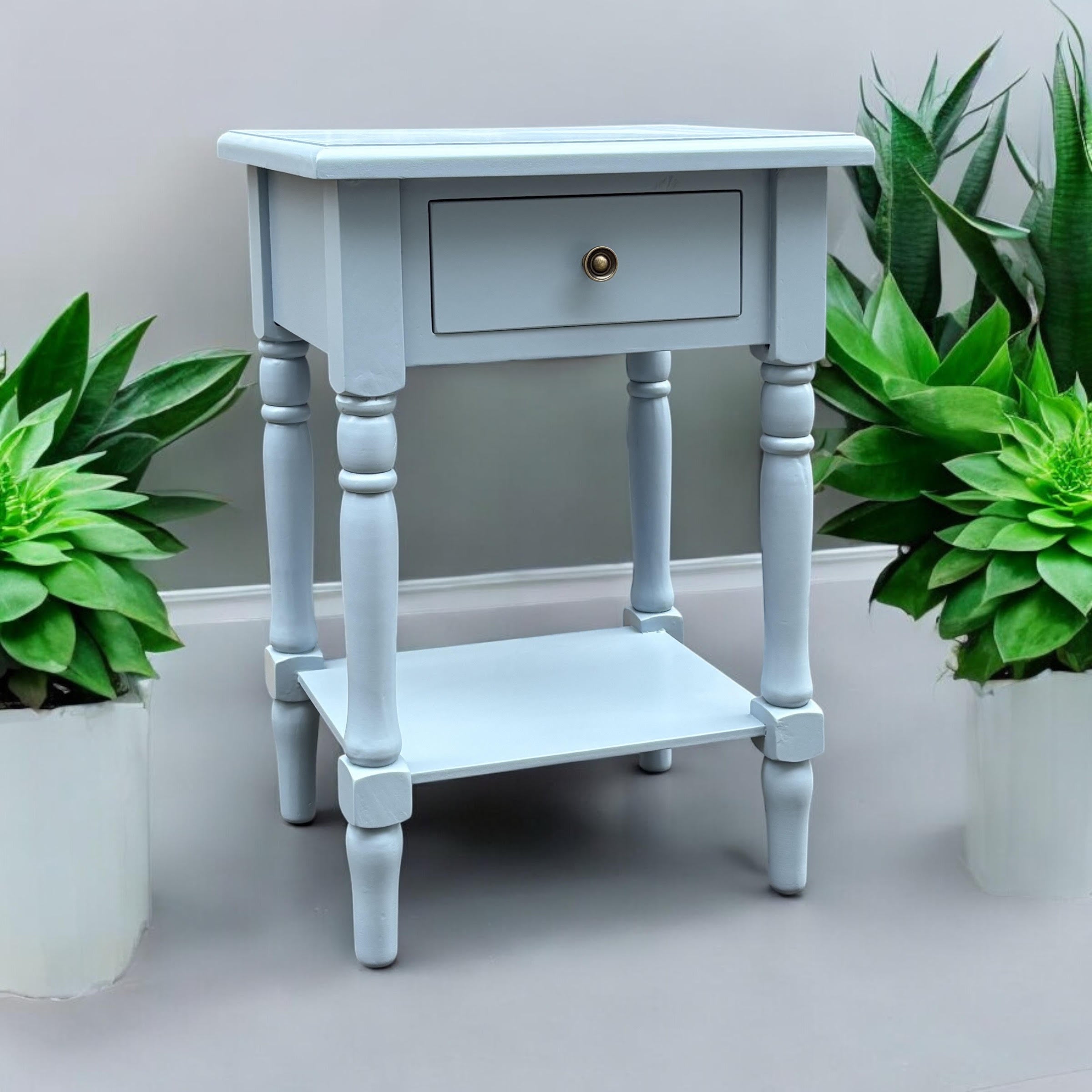 MSL 65cm Hand Finished 1-Drawer Side Table / Bedside Table