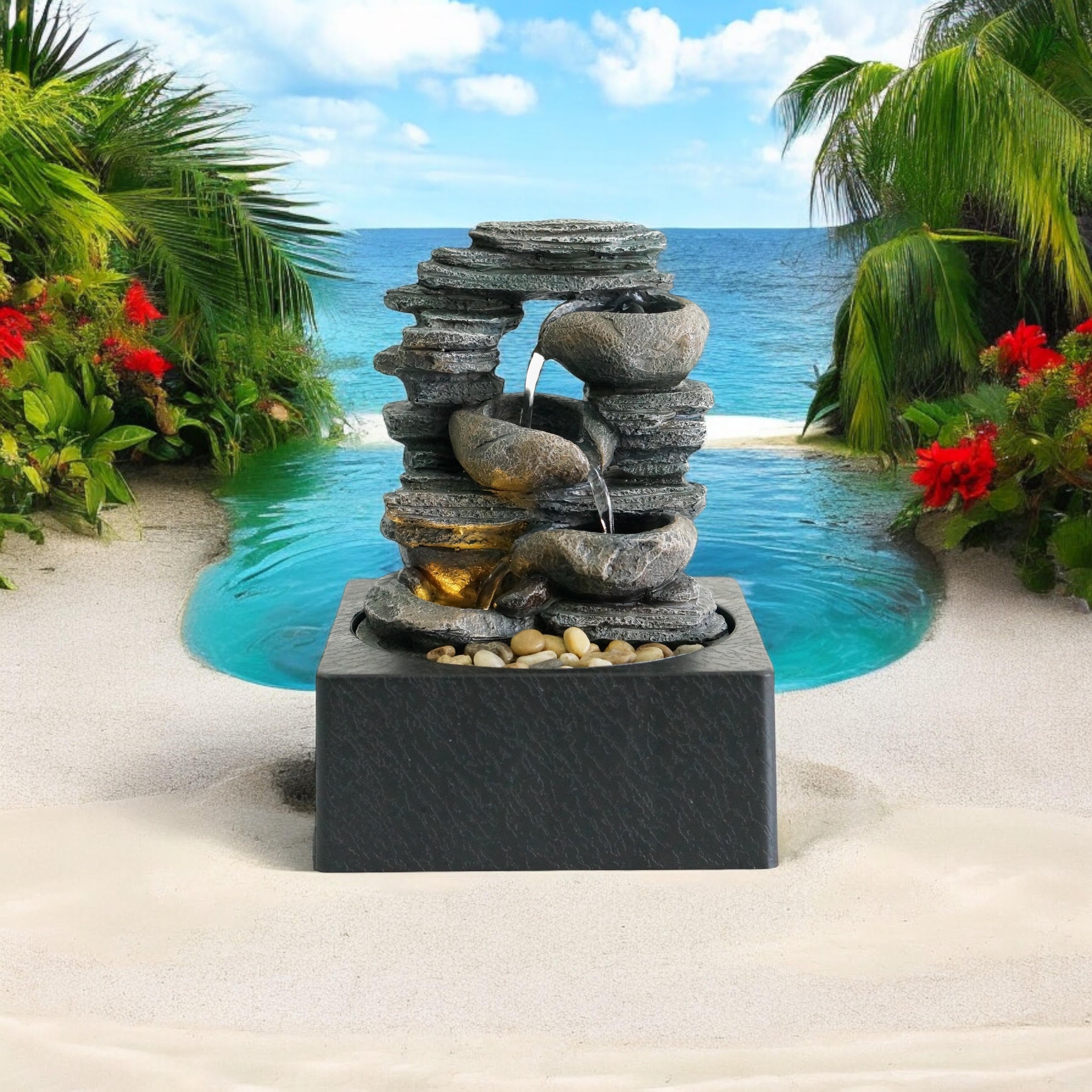 MSL 24cm Tabletop Fountain, Hand Finished, 240V