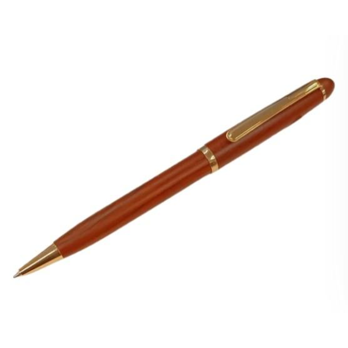 Imperial Handcrafted Natural Wood Pen with Gold Trim Dark Brown IMP312R
