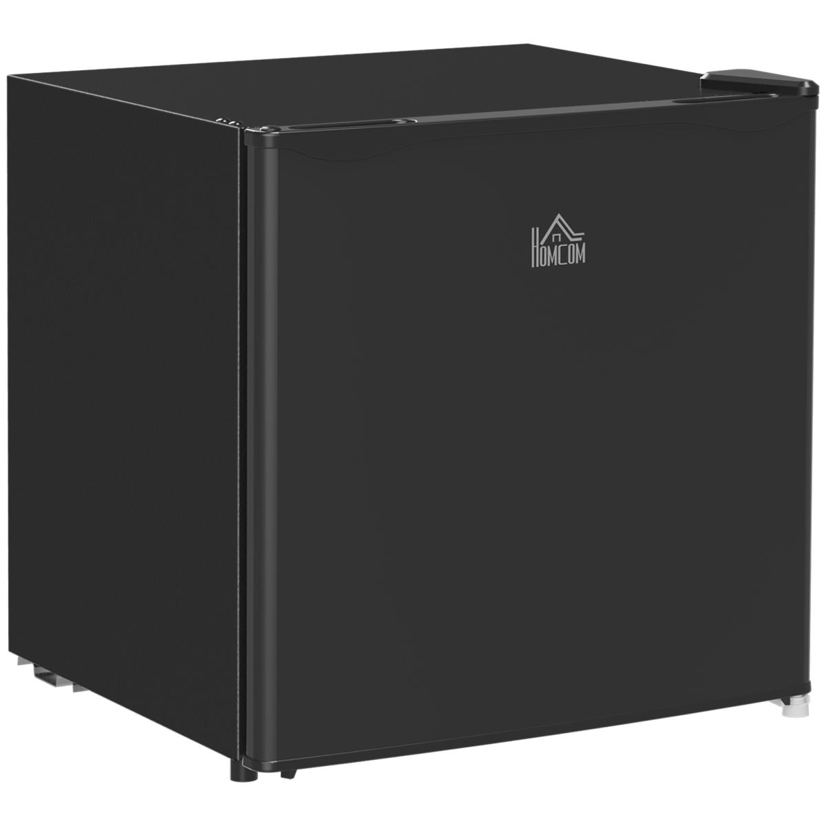 HOMCOM 46L Counter Top Mini Fridge with Chiller Box, Adjustable Temp, Black