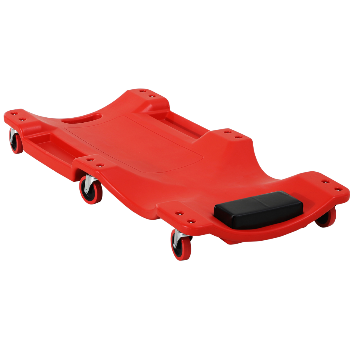 Durhand Rolling Mechanic Vehicle Creeper with Side Trays and Padded Headrest