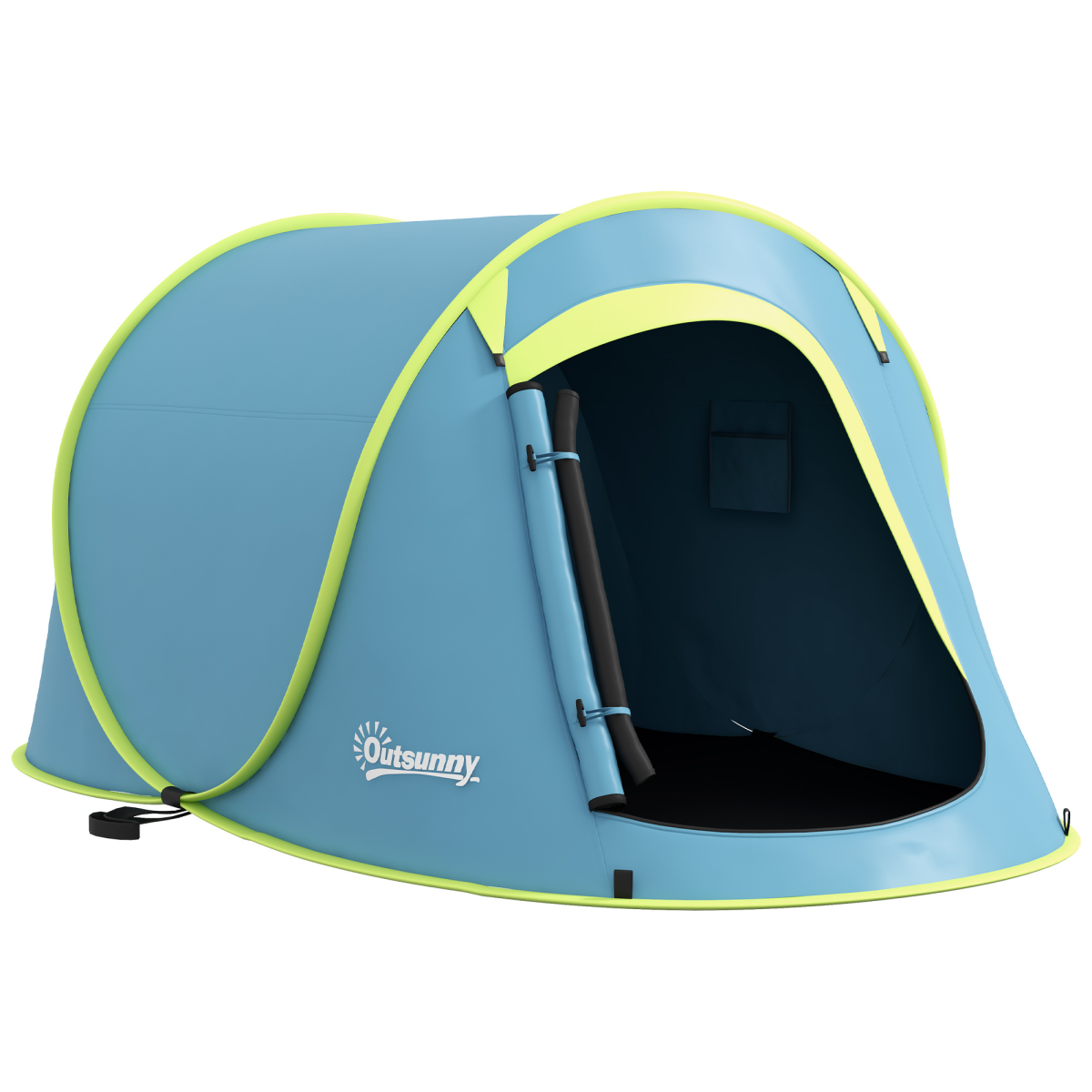 Outsunny 2-Person Pop-Up Camping Tent, 2000mm Waterproof, Blue