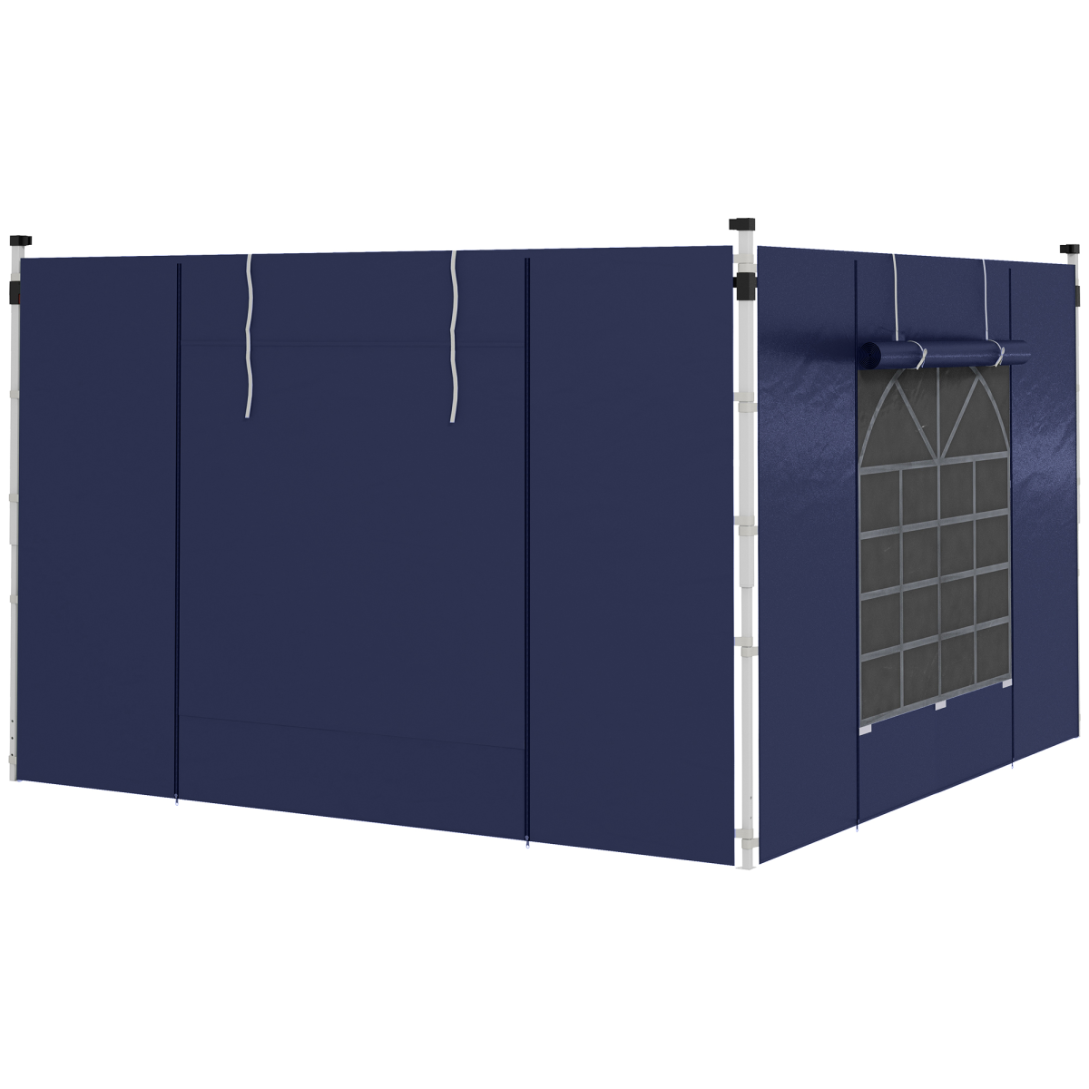 Outsunny Blue Gazebo Side Panels Replacement for 3x3m/3x6m Canopy, 2 Pack