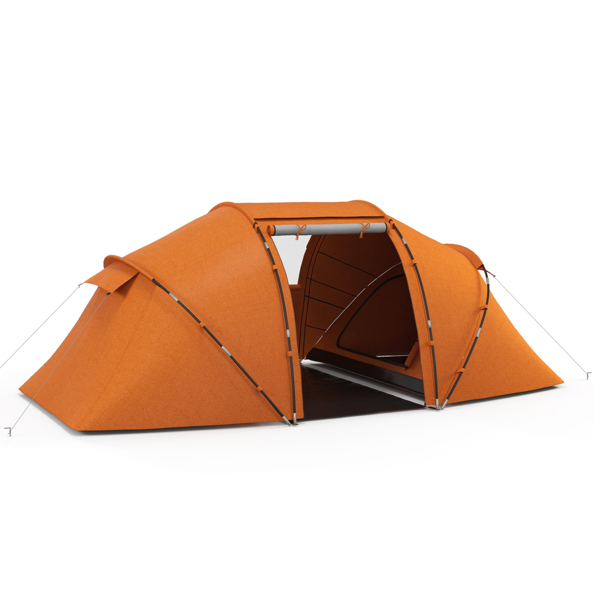 Outsunny 4-6 Person Dome Camping Tent with Mesh Windows for Family Travel, Hiking and Fishing