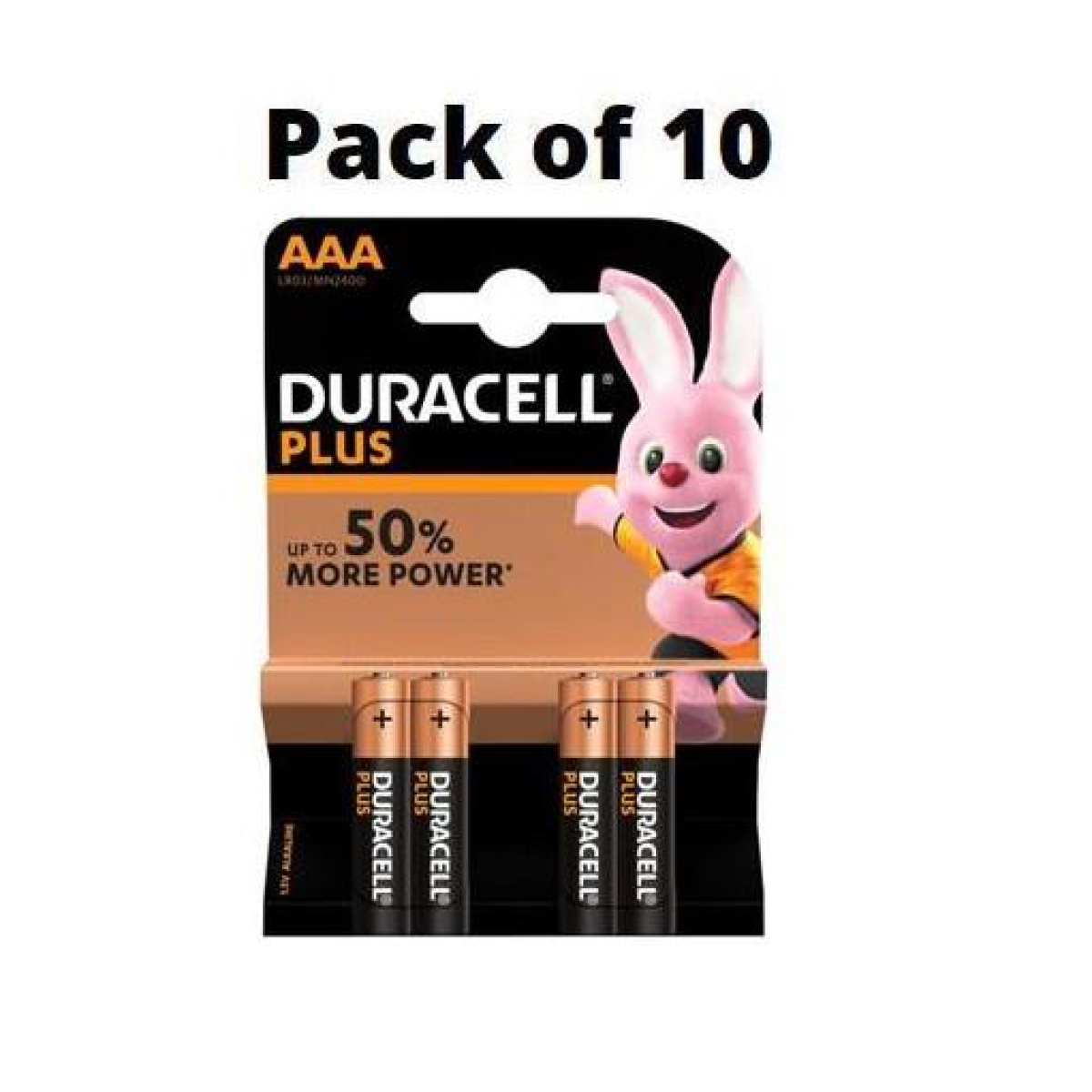 Duracell Plus Power AAA Alkaline Batteries Pack of 10