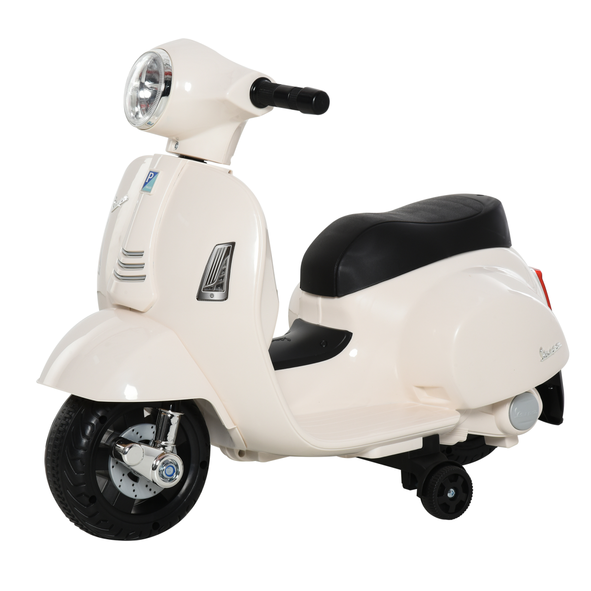 Licensed Vespa 6V Kids Ride On Motorcycle with Lights & Horn