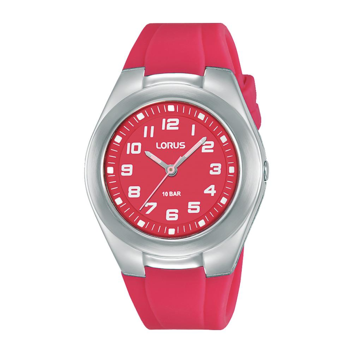 Lorus Kids Ladies Pink Dial Stainless Steel Watch RRX81GX9