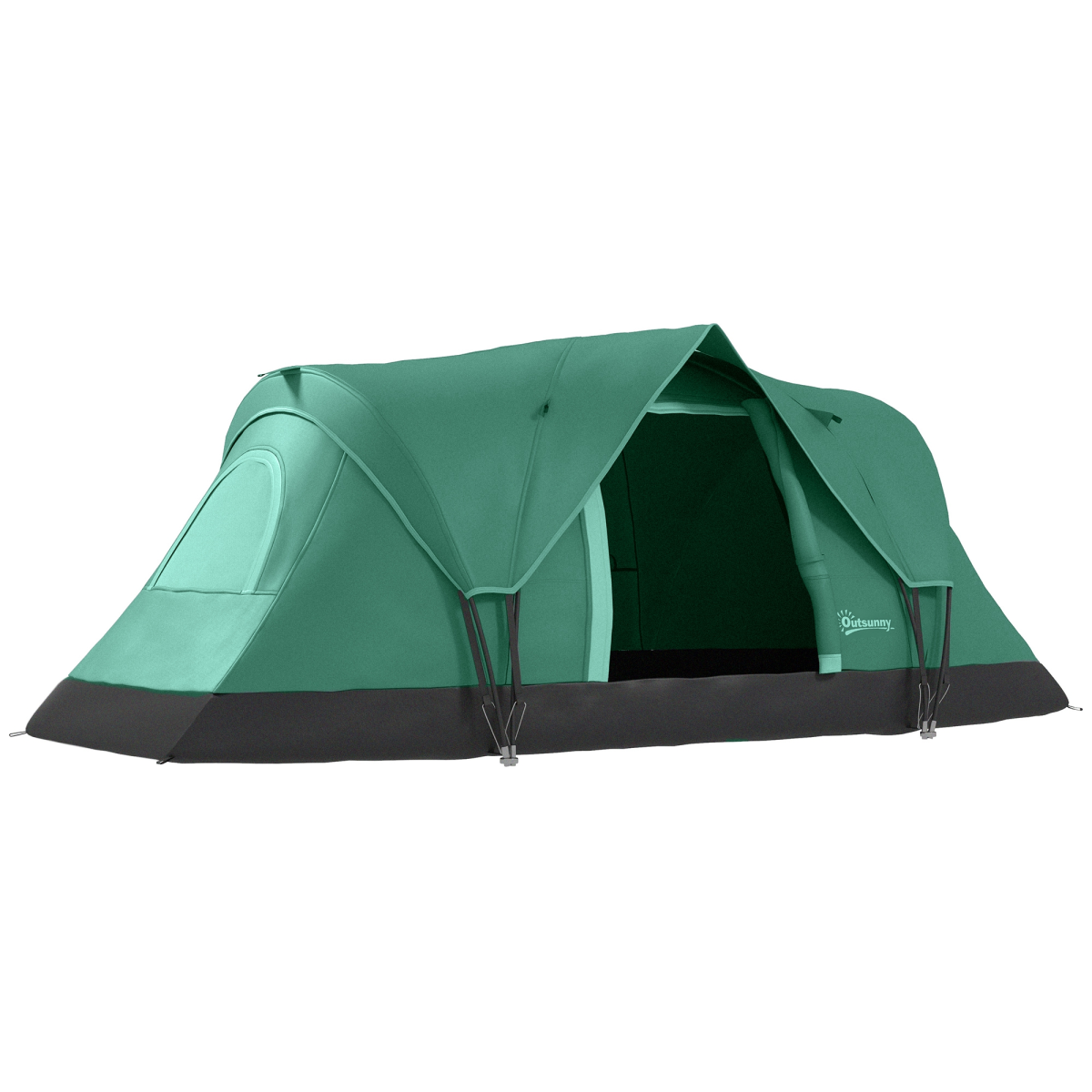 Outdoor Camping Tent For 5-6 W/ Bag, Fiberglass & Steel Frame