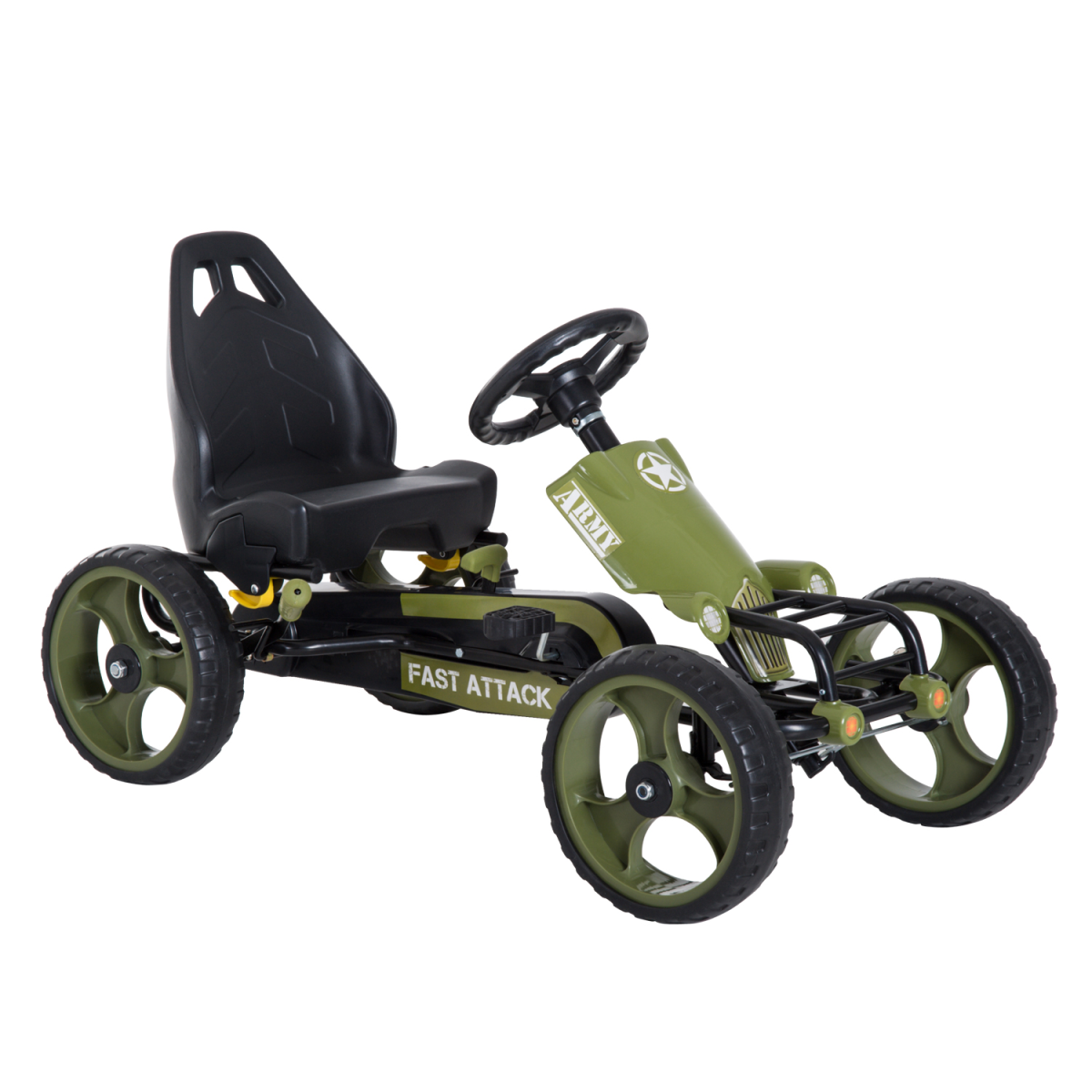 Kids Pedal Go Kart Ride On Racer with Hand Brake