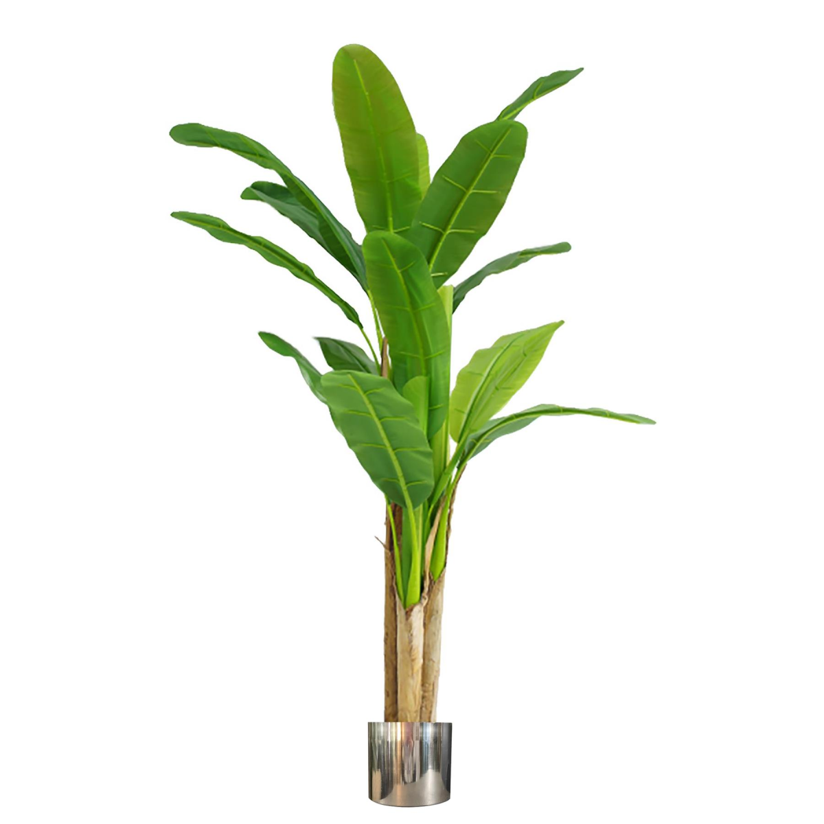 180cm Artificial Banana Tree Tropical Plant with Silver Metal Planter