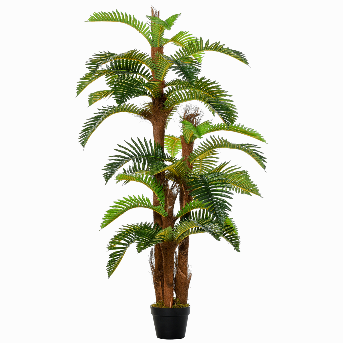 Outsunny Artificial Fern Tree with 36 Bendable Leaves and Cement-Filled Nursery Pot, 150cm