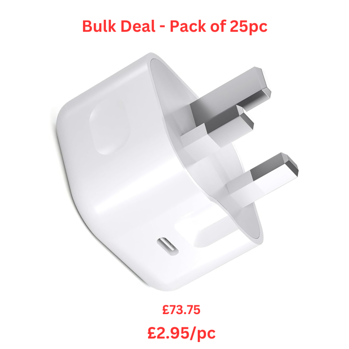 Ven-Dens 20W USB-C PD Travel Wall Plug Fast Charging Power Adapter 25-Pack