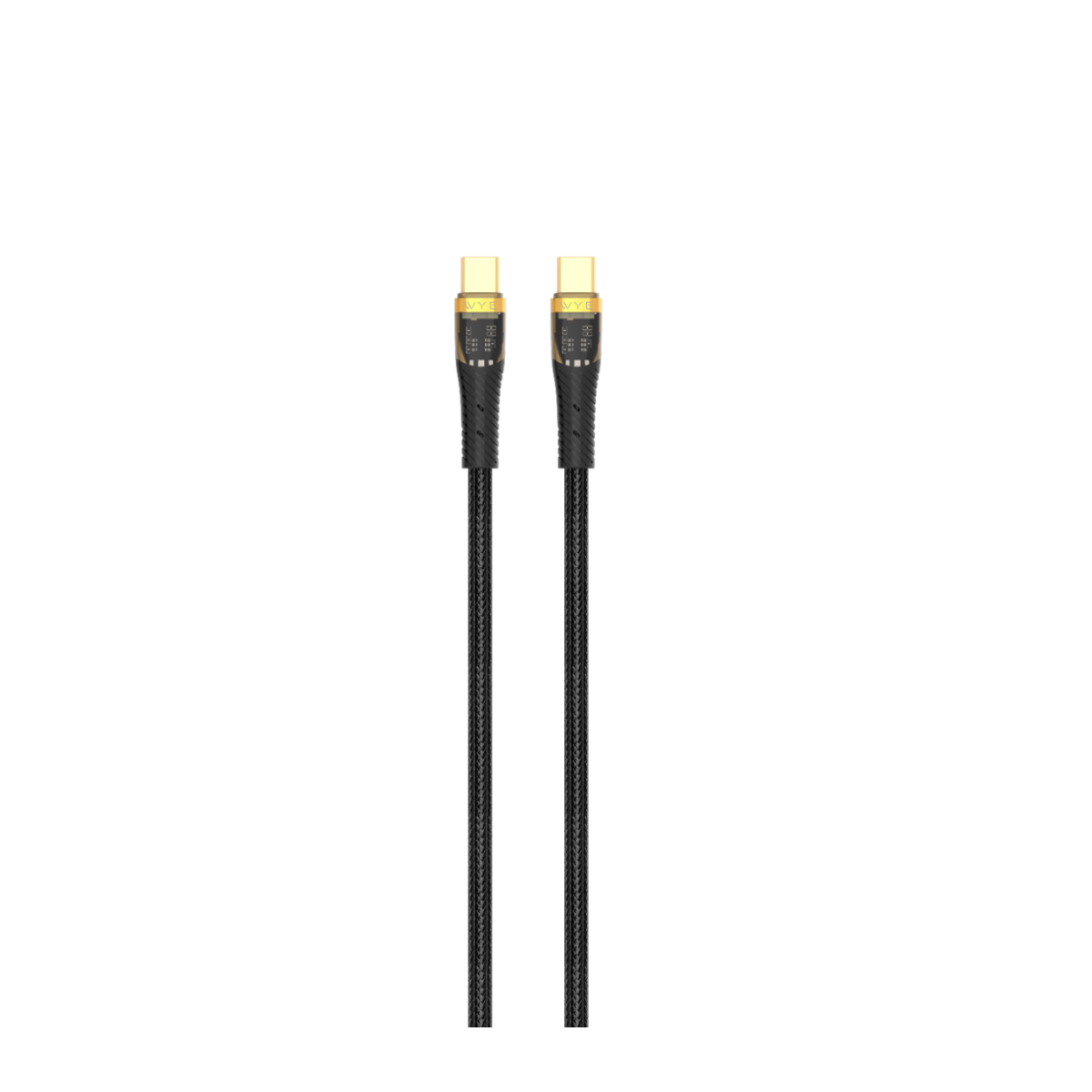 Wyeflow 100W USB-C to USB-C Braided Charge and Sync Cable, 1m, Black