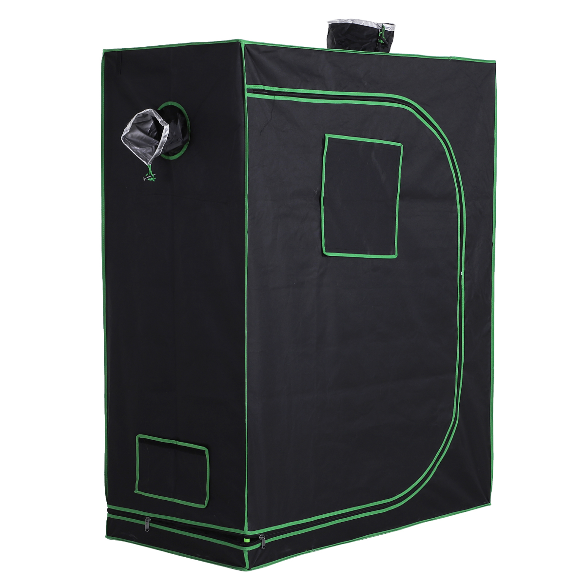 Outsunny Hydroponic Grow Tent, Reflective Mylar Lining, 600D Oxford Fabric, Reinforced Steel Frame, 120 x 60 x 150 cm Silver