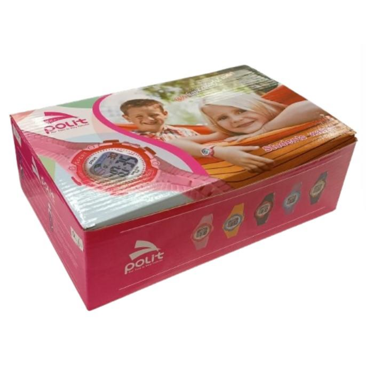 POLIT Kids Digital Watch in Tin, Pack of 10