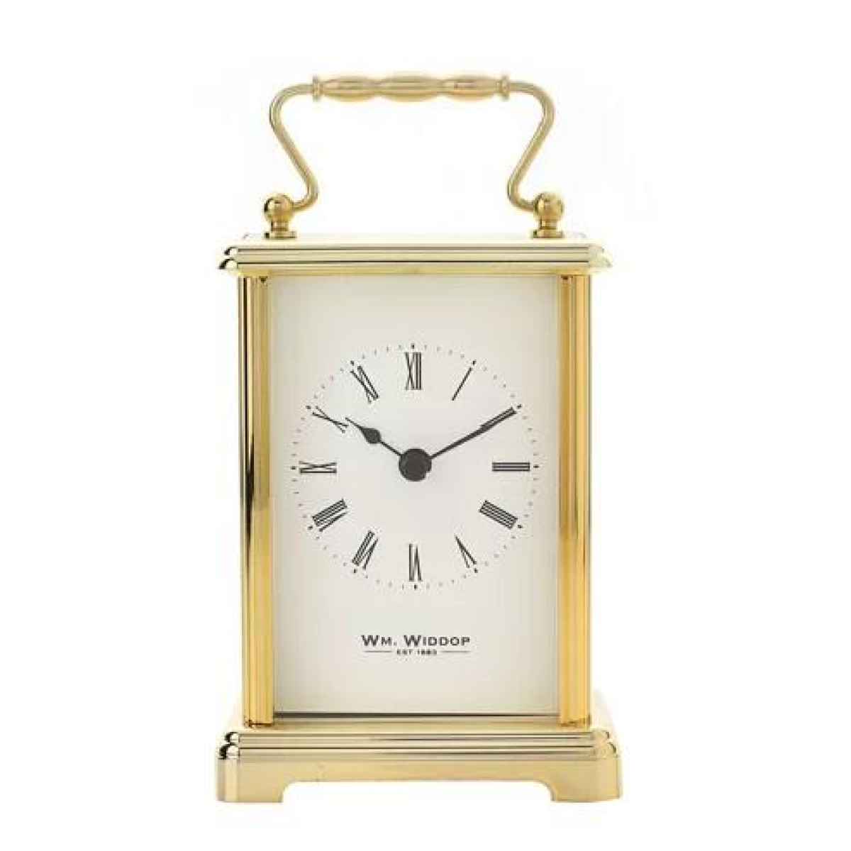 Widdop & Bingham Classic Brass-Coloured Quartz Carriage Clock