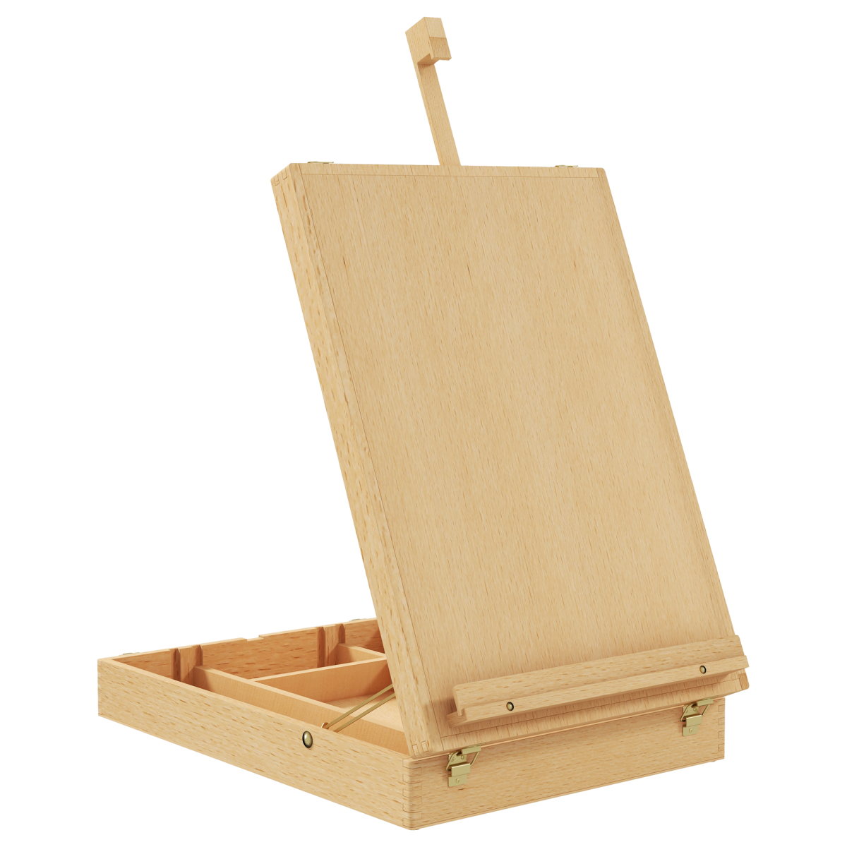 Vinsetto Wooden Table Easel Box with Carry Handle, Adjustable, Holds Canvases up to 61cm