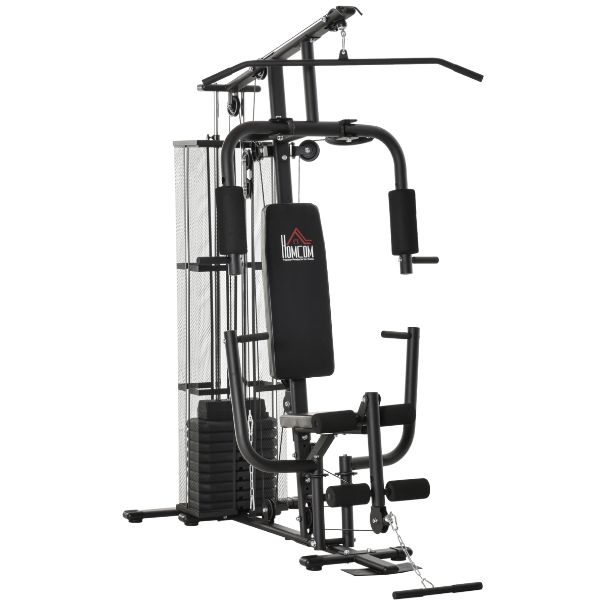 Multifunction Home Gym Weight Training Station with Dual Press Arm and Leg Developer