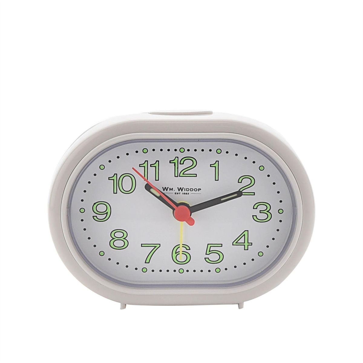 Widdop White Oval Beep Alarm Clock