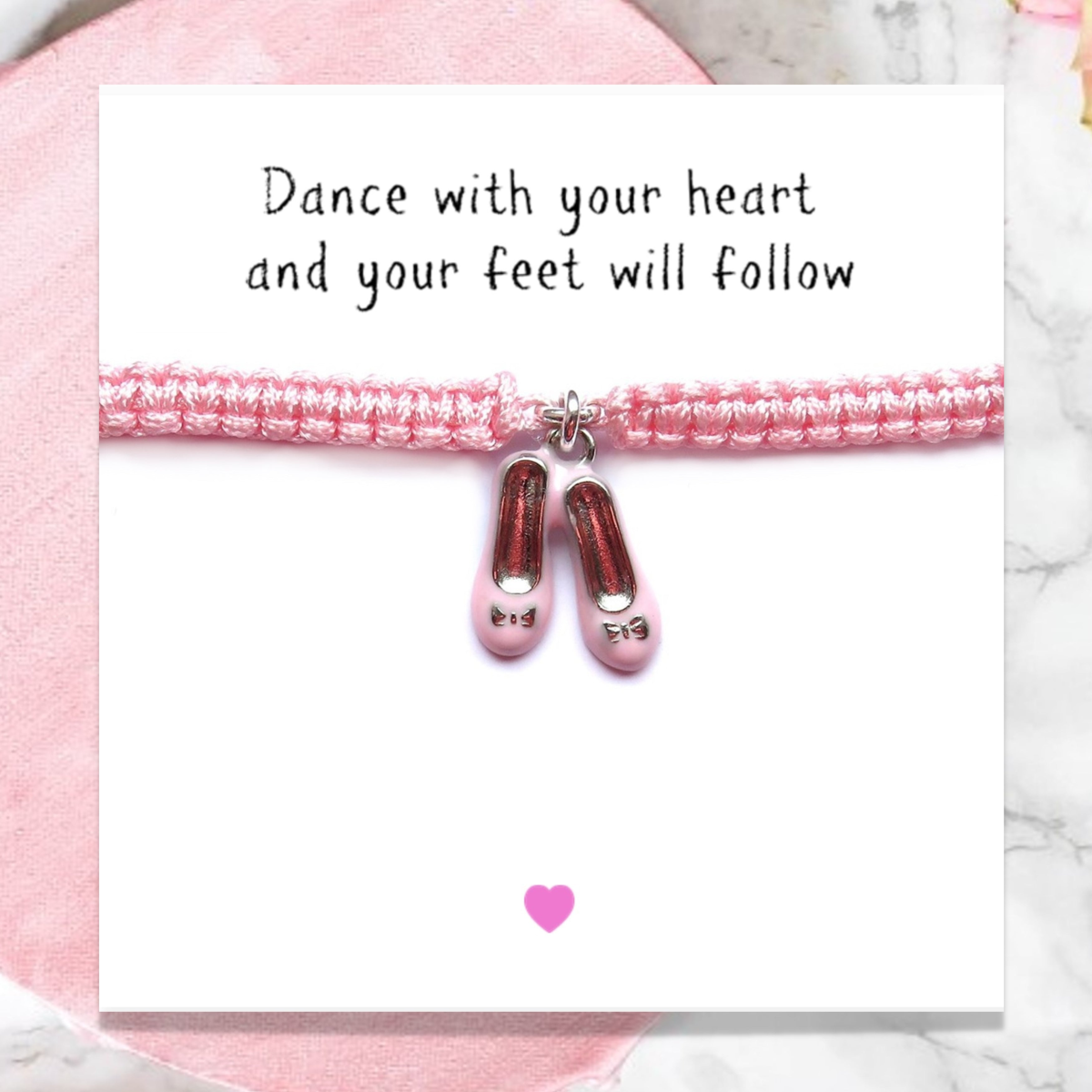 Ballet Shoes Friendship Bracelet and Gift Card Set