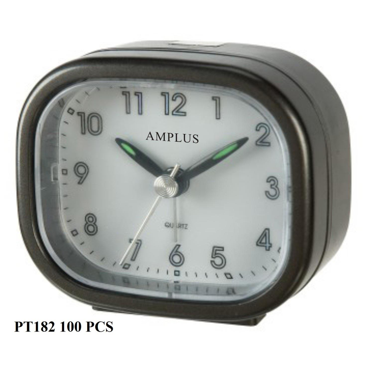 Amplus Travel Alarm Clock with White Dial, Luminous Hands, Silent Sweep, Beep Alarm and Snooze
