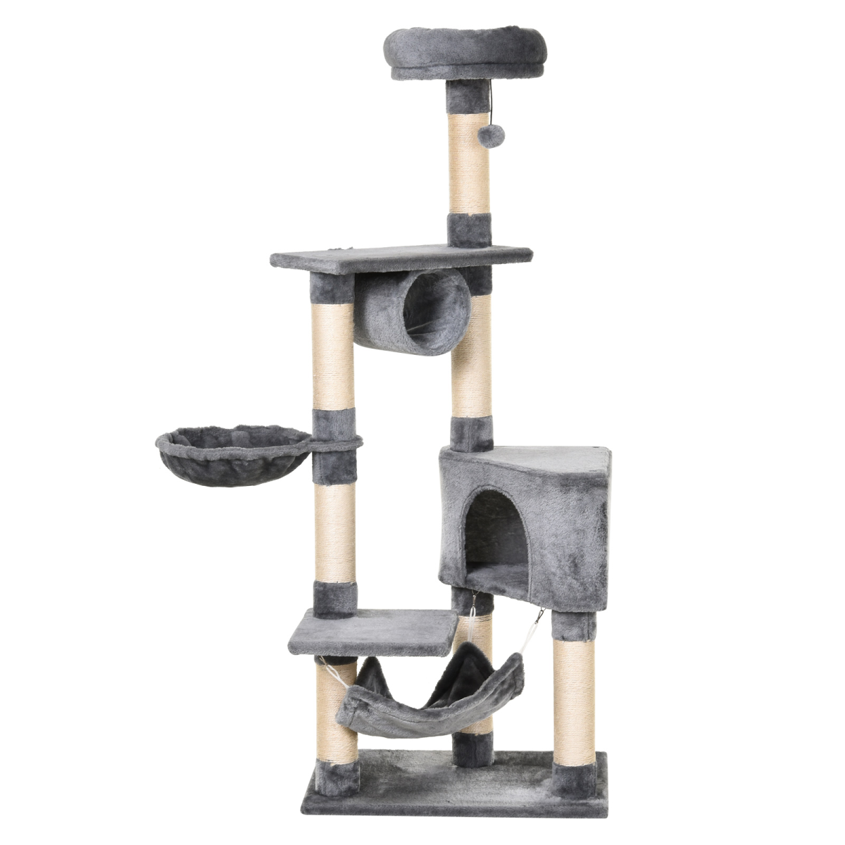 Multi-Level Cat Tree Tower with Scratching Posts and Condo House