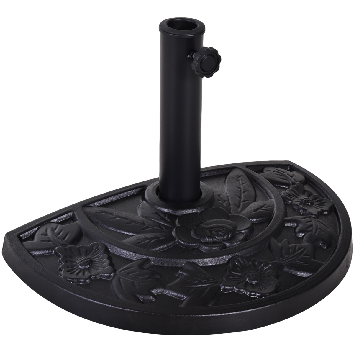Outsunny 9kg Half-Round Resin Parasol Base for Garden Patio