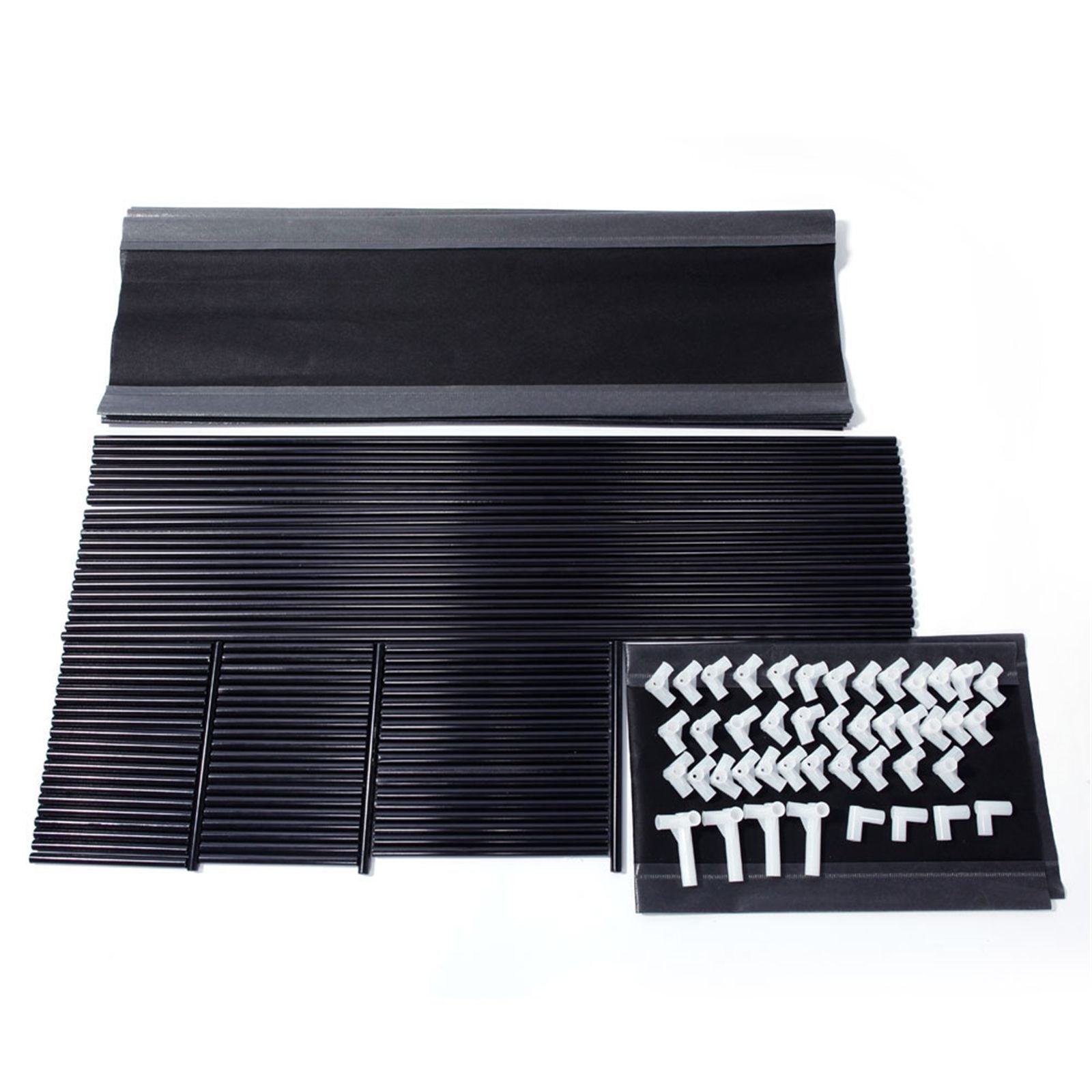10-Tier Easy Assembly Non-Woven Fabric Steel Shoe Rack with Handle, Black