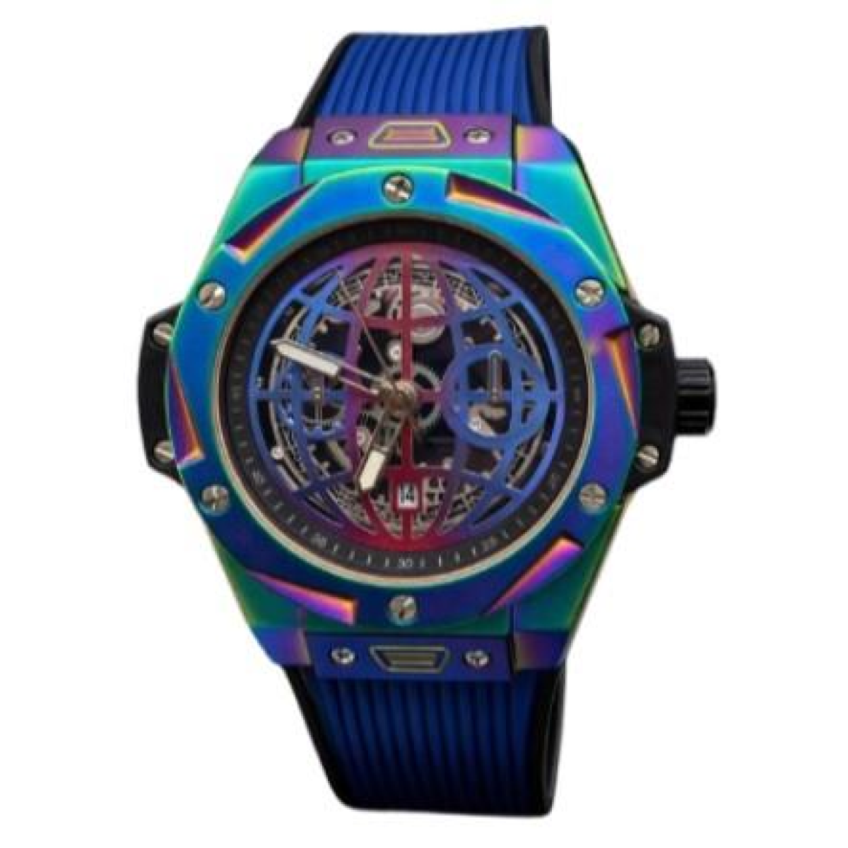 NY London Men's Blue Rubber Strap Analogue Date Watch