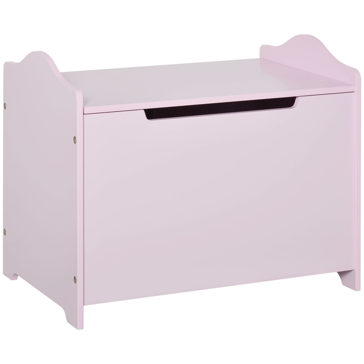 Kids Toy Storage Box Organiser, 60 x 40 x 48cm, Pink, Ages 3+, Bedroom Storage, MDF