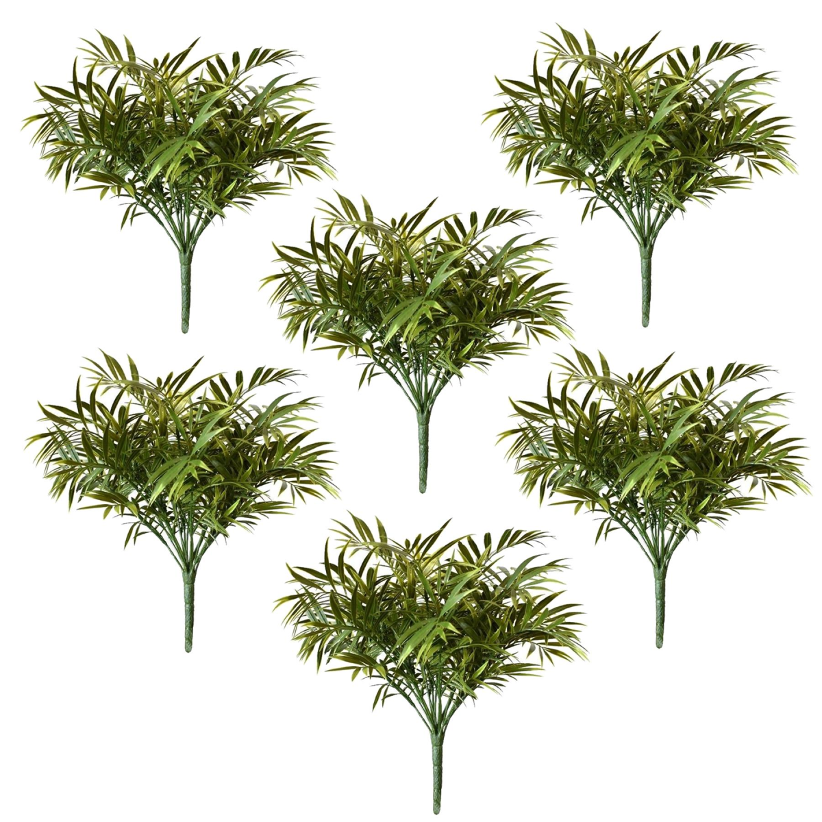 Leaf Pack of 6 40cm Fire Retardant Artificial Palm Stem, Bare Stem, No Pot
