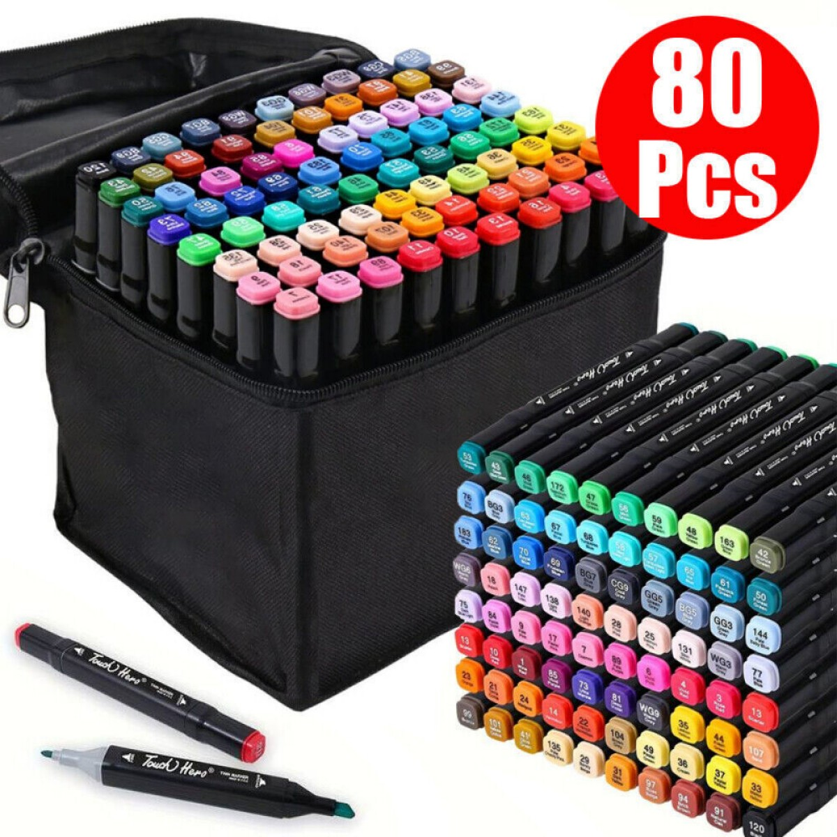 80er Acrylstifte Marker Set mit Doppelspitze, permanente Marker, ungiftige wasserbasierte Tinte