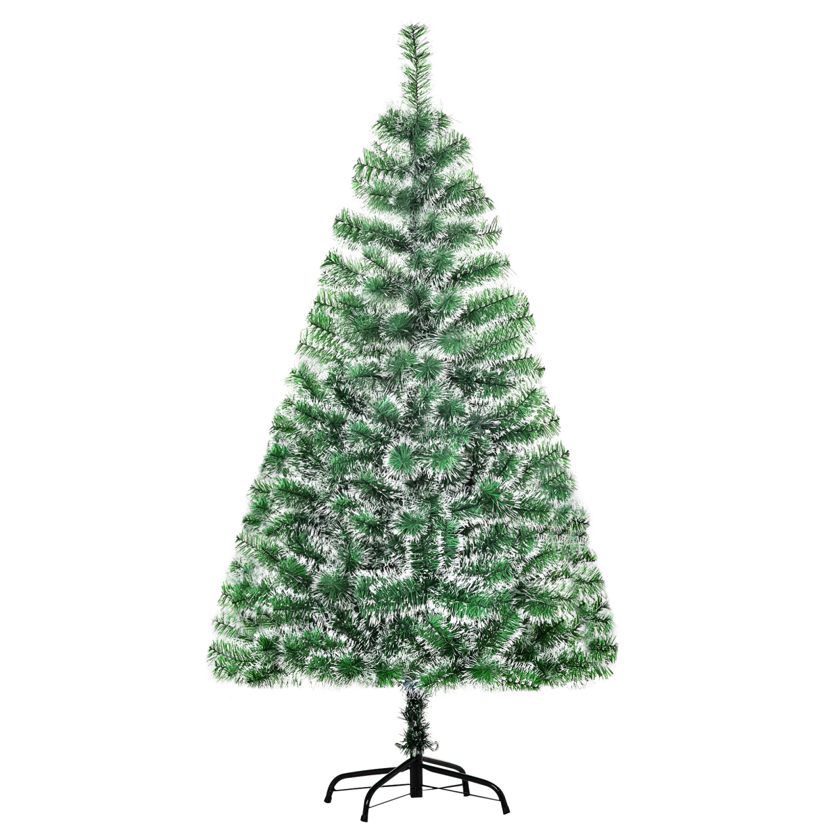 HOMCOM 5ft Artificial Indoor Christmas Tree, 416 Tips, Metal Stand, 150cm