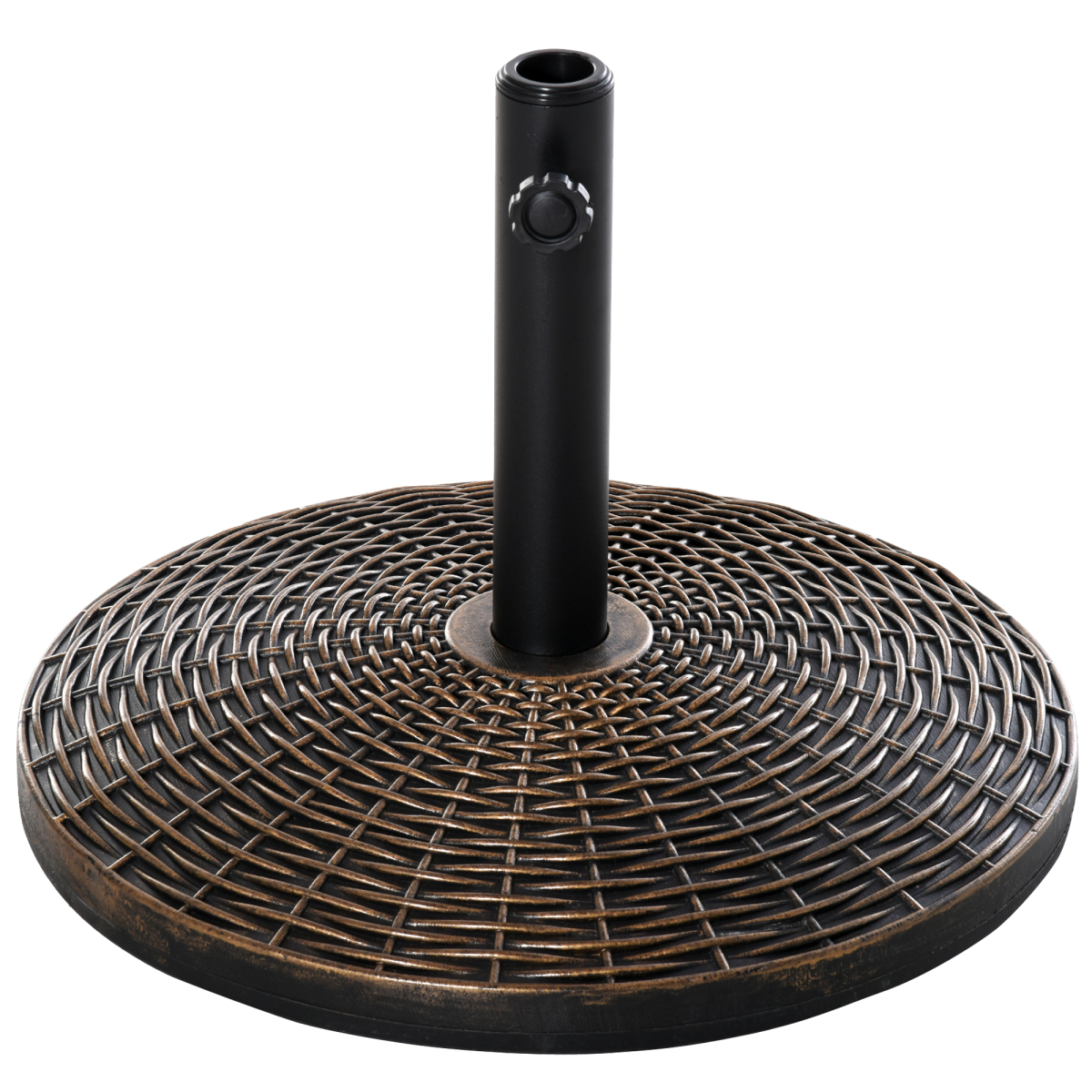 Outsunny 25kg Weighted Patio Umbrella Base with Rattan Finish